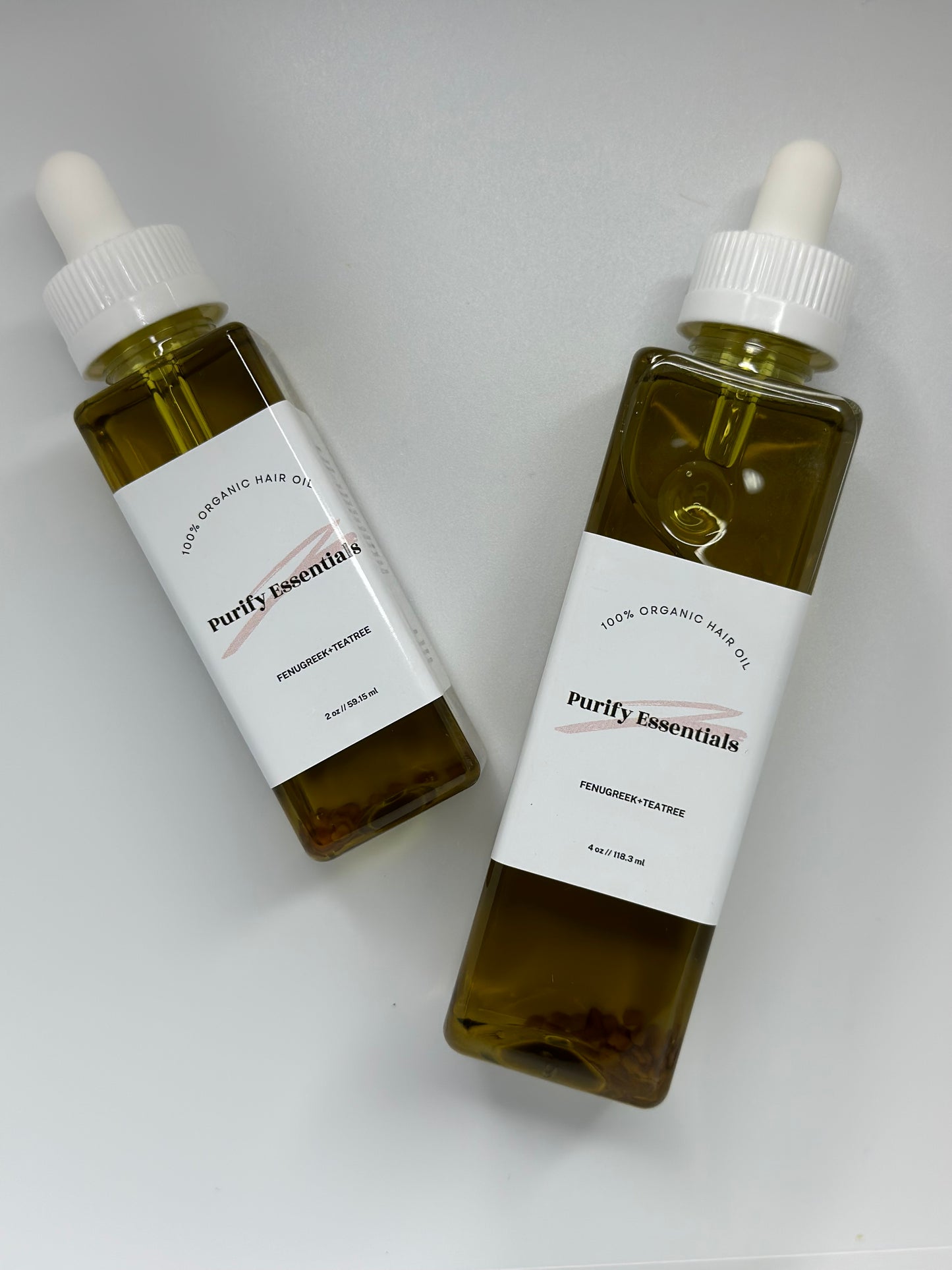 Bundle Deal: Fenugreek + Teatree Hair Oil (4oz&2oz)