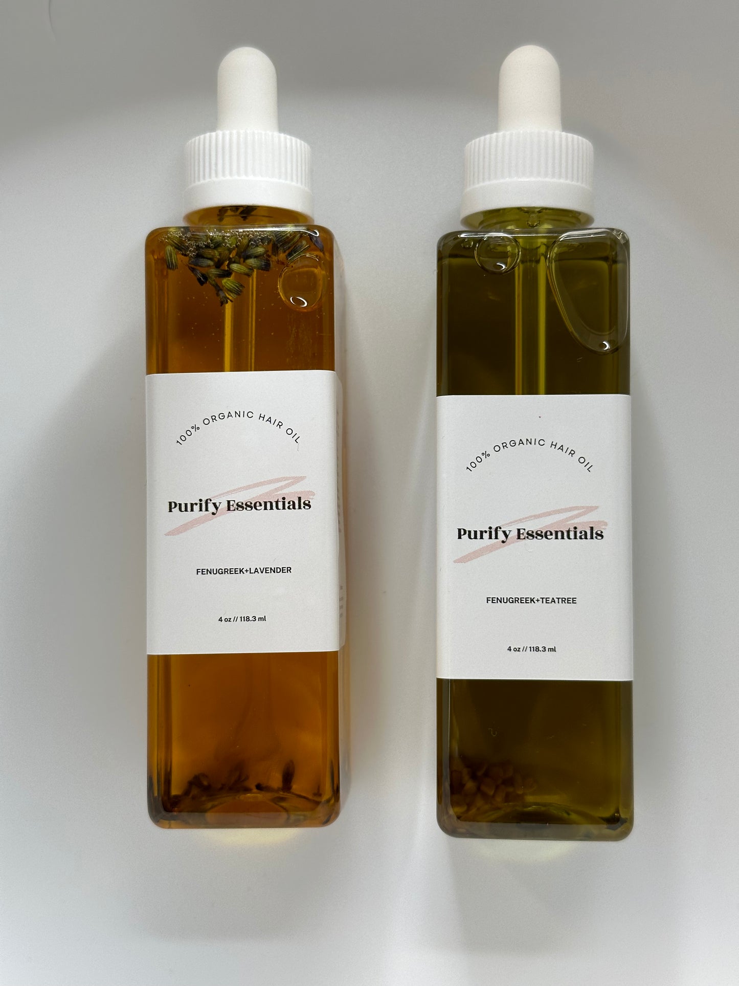 Bundle Deal: Fenugreek + Teatree &  Fenugreek+ Lavender Hair Oil (2-4 oz)